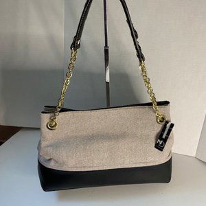 New Direction black and silver Demi shoulder/crossbody bag --NEW